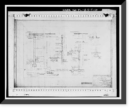 Historic Framed Print, Cape Canaveral Air Station, Launch Complex 17, Facility 36001, East end of Lighthouse Road, Cape Canaveral, Brevard County, FL - 10,  17-7/8" x 21-7/8"