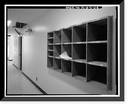 Historic Framed Print, Cape Canaveral Air Station, Launch Complex 17, Facility 36006, East end of Lighthouse Road, Cape Canaveral, Brevard County, FL - 8,  17-7/8" x 21-7/8"