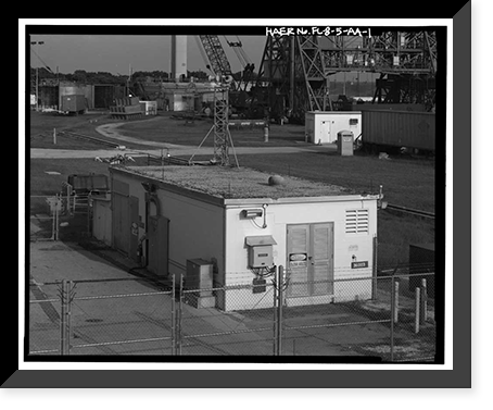 Historic Framed Print, Cape Canaveral Air Station, Launch Complex 17, Facility 36003, East end of Lighthouse Road, Cape Canaveral, Brevard County, FL,  17-7/8" x 21-7/8"