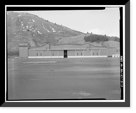 Historic Framed Print, Kodiak Naval Operating Base, Hangar, U.S. Coast Guard Station, Kodiak, Kodiak Island Borough, AK - 3,  17-7/8" x 21-7/8"