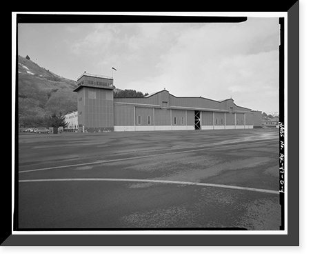 Historic Framed Print, Kodiak Naval Operating Base, Hangar, U.S. Coast Guard Station, Kodiak, Kodiak Island Borough, AK - 4,  17-7/8" x 21-7/8"