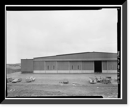 Historic Framed Print, Kodiak Naval Operating Base, Hangar, U.S. Coast Guard Station, Kodiak, Kodiak Island Borough, AK - 14,  17-7/8" x 21-7/8"