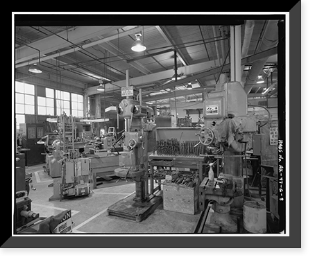 Historic Framed Print, Kodiak Naval Operating Base, Wood & Machine Shop, U.S. Coast Guard Station, Kodiak, Kodiak Island Borough, AK - 8,  17-7/8" x 21-7/8"