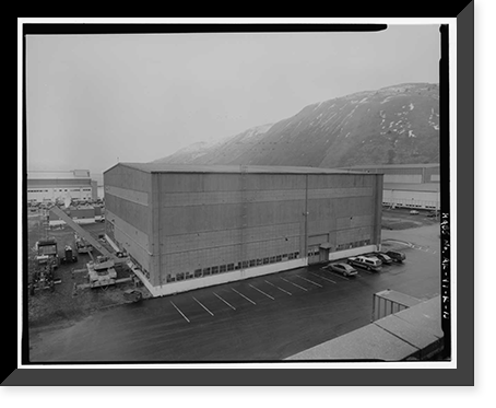 Historic Framed Print, Kodiak Naval Operating Base, Aircraft Storehouse, U.S. Coast Guard Station, Kodiak, Kodiak Island Borough, AK - 13,  17-7/8" x 21-7/8"