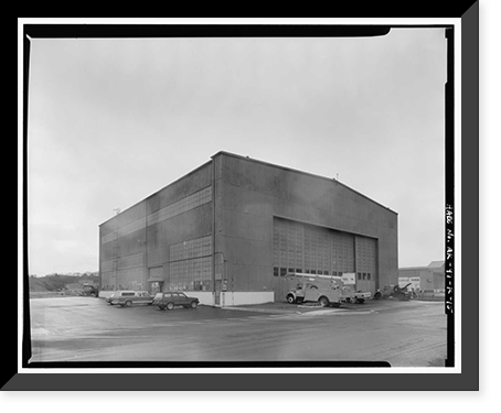 Historic Framed Print, Kodiak Naval Operating Base, Aircraft Storehouse, U.S. Coast Guard Station, Kodiak, Kodiak Island Borough, AK - 15,  17-7/8" x 21-7/8"