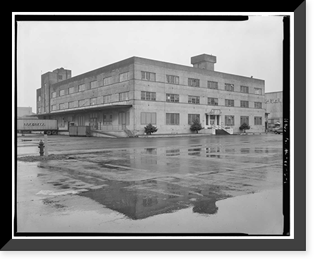 Historic Framed Print, Kodiak Naval Operating Base, General Storehouse, U.S. Coast Guard Station, Kodiak, Kodiak Island Borough, AK,  17-7/8" x 21-7/8"