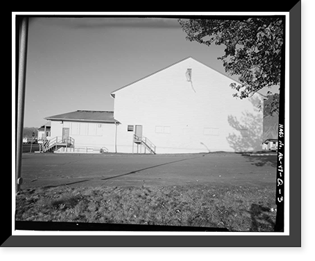 Historic Framed Print, Kodiak Naval Operating Base, Gymnasium, U.S. Coast Guard Station, Kodiak, Kodiak Island Borough, AK - 3,  17-7/8" x 21-7/8"