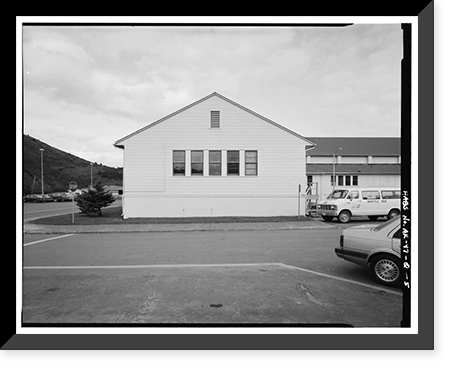 Historic Framed Print, Kodiak Naval Operating Base, Gymnasium, U.S. Coast Guard Station, Kodiak, Kodiak Island Borough, AK - 5,  17-7/8" x 21-7/8"