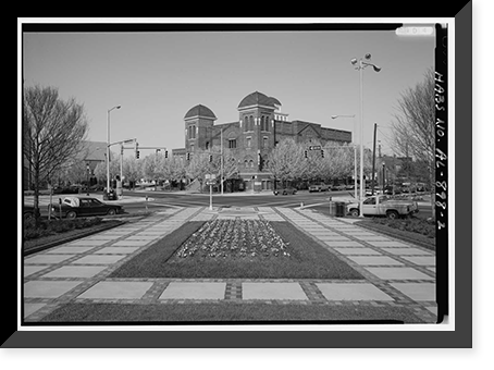 Historic Framed Print, Sixteenth Street Baptist Church, 1530 Sixth Avenue North, Birmingham, Jefferson County, AL - 2,  17-7/8" x 21-7/8"
