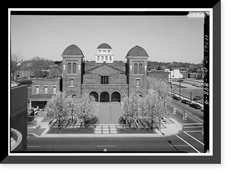 Historic Framed Print, Sixteenth Street Baptist Church, 1530 Sixth Avenue North, Birmingham, Jefferson County, AL - 4,  17-7/8" x 21-7/8"