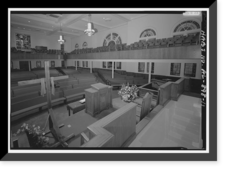 Historic Framed Print, Sixteenth Street Baptist Church, 1530 Sixth Avenue North, Birmingham, Jefferson County, AL - 11,  17-7/8" x 21-7/8"