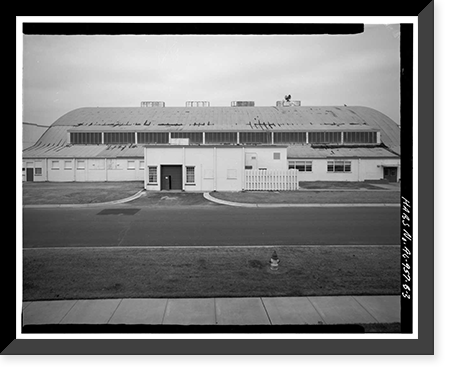 Historic Framed Print, Maxwell Air Force Base, Building No. 690, 255 East Ash Street, Montgomery, Montgomery County, AL - 3,  17-7/8" x 21-7/8"