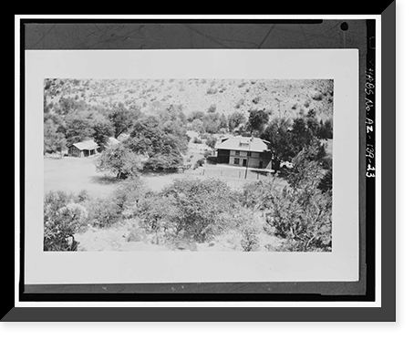 Historic Framed Print, Faraway Ranch, Willcox vicinity, Cochise County, AZ - 23,  17-7/8" x 21-7/8"