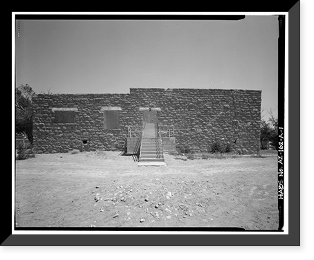 Historic Framed Print, Pinon Boarding School, Classroom Building, Navajo Route 41, North of Navajo Route 4, Pinon, Navajo County, AZ,  17-7/8" x 21-7/8"