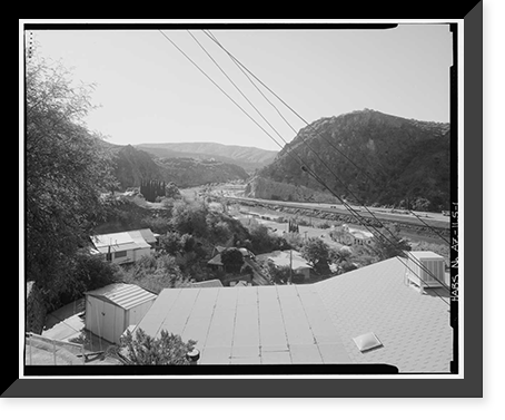 Historic Framed Print, Clifton Townsite, Confluence of Chase Creek & San Francisco River, Clifton, Greenlee County, AZ,  17-7/8" x 21-7/8"