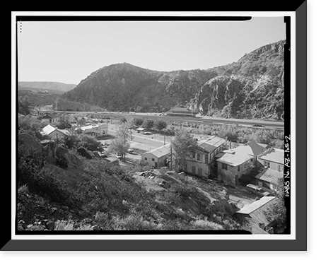 Historic Framed Print, Clifton Townsite, Confluence of Chase Creek & San Francisco River, Clifton, Greenlee County, AZ - 2,  17-7/8" x 21-7/8"
