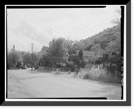 Historic Framed Print, Clifton Townsite, Confluence of Chase Creek & San Francisco River, Clifton, Greenlee County, AZ - 5,  17-7/8" x 21-7/8"