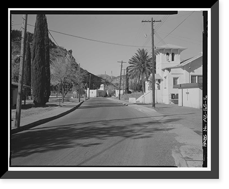 Historic Framed Print, Clifton Townsite, Confluence of Chase Creek & San Francisco River, Clifton, Greenlee County, AZ - 16,  17-7/8" x 21-7/8"