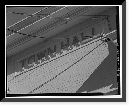 Historic Framed Print, Clifton Town Hall, Park Avenue, Clifton, Greenlee County, AZ - 12,  17-7/8" x 21-7/8"