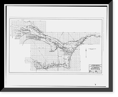 Historic Framed Print, San Carlos Irrigation Project, Lands North & South of Gila River, Coolidge, Pinal County, AZ - 3,  17-7/8" x 21-7/8"