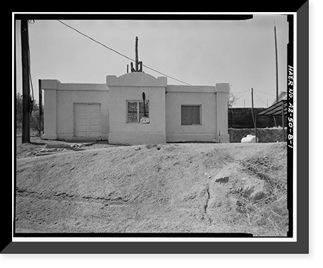 Historic Framed Print, San Carlos Irrigation Project, Ashurst-Hayden Dam, Power House, Gila River, T4S R11E S7, Coolidge, Pinal County, AZ,  17-7/8" x 21-7/8"