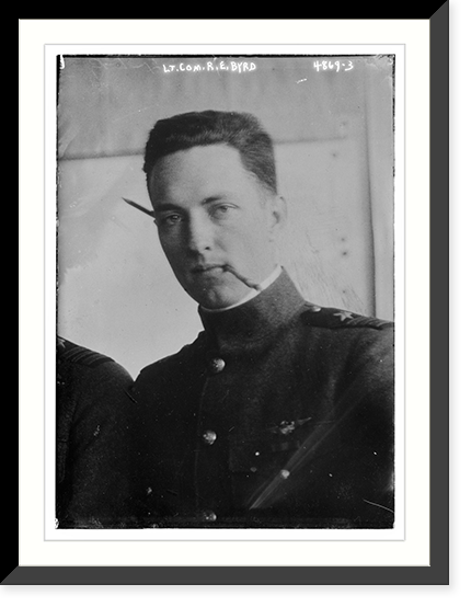 Historic Framed Print, Lt. Com, R.E. Byrd,  17-7/8" x 21-7/8"