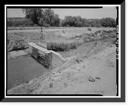 Historic Framed Print, San Carlos Irrigation Project, North Side Canal, North of Gila River, Coolidge, Pinal County, AZ - 5,  17-7/8" x 21-7/8"