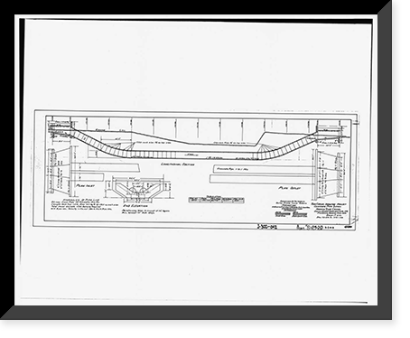 Historic Framed Print, San Carlos Irrigation Project, North Side Canal, North of Gila River, Coolidge, Pinal County, AZ - 13,  17-7/8" x 21-7/8"