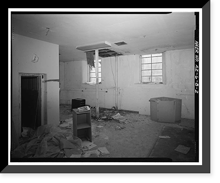 Historic Framed Print, Theodore Roosevelt Dam, Transformer House, Salt River, Tortilla Flat, Maricopa County, AZ- 17,  17-7/8" x 21-7/8"