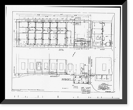 Historic Framed Print, Theodore Roosevelt Dam, Transformer House, Salt River, Tortilla Flat, Maricopa County, AZ - 26,  17-7/8" x 21-7/8"
