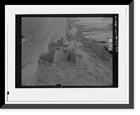 Historic Framed Print, Bad Trail Ruin, Chinle vicinity, Apache County, AZ,  17-7/8" x 21-7/8"