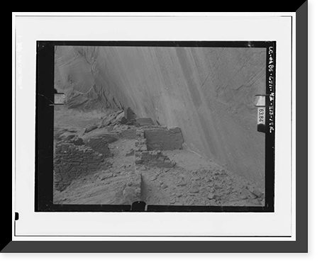 Historic Framed Print, Bad Trail Ruin, Chinle vicinity, Apache County, AZ - 4,  17-7/8" x 21-7/8"