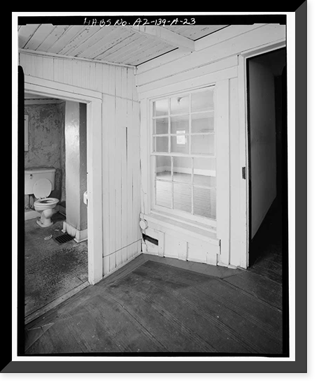 Historic Framed Print, Faraway Ranch, Erickson-Riggs Ranch House, State Highway 181, Willcox vicinity, Cochise County, AZ - 23,  17-7/8" x 21-7/8"