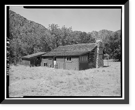 Historic Framed Print, Faraway Ranch, Stafford-Riggs Cabin, Willcox vicinity, Cochise County, AZ - 5,  17-7/8" x 21-7/8"