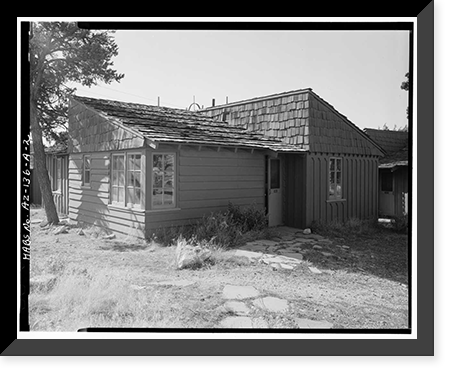 Historic Framed Print, Bright Angel Lodge, Cabin No. 6160-6163, Grand Canyon Village, South Rim, Grand Canyon National Park, Coconino County, AZ - 2,  17-7/8" x 21-7/8"