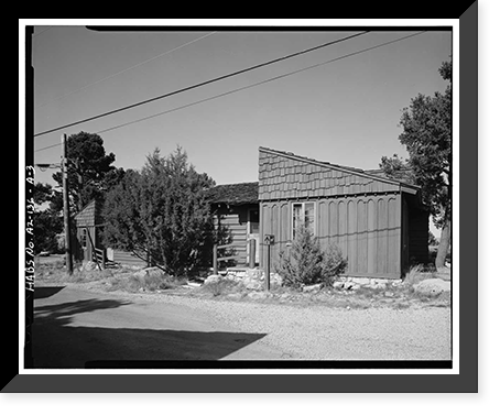 Historic Framed Print, Bright Angel Lodge, Cabin No. 6160-6163, Grand Canyon Village, South Rim, Grand Canyon National Park, Coconino County, AZ - 3,  17-7/8" x 21-7/8"