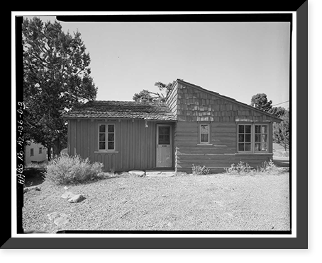 Historic Framed Print, Bright Angel Lodge, Cabin No. 6170-6173, Grand Canyon Village, South Rim, Grand Canyon National Park, Coconino County, AZ - 3,  17-7/8" x 21-7/8"