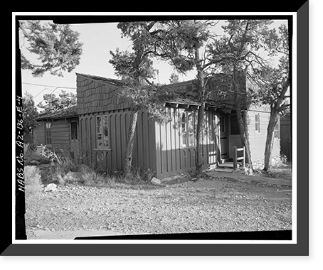 Historic Framed Print, Bright Angel Lodge, Cabin No. 6174-6177, Grand Canyon Village, South Rim, Grand Canyon National Park, Coconino County, AZ - 4,  17-7/8" x 21-7/8"
