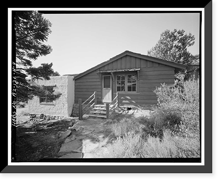 Historic Framed Print, Bright Angel Lodge, Cabin No. 6179-6182, Grand Canyon Village, South Rim, Grand Canyon National Park, Coconino County, AZ - 4,  17-7/8" x 21-7/8"