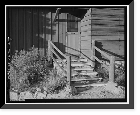 Historic Framed Print, Bright Angel Lodge, Cabin No. 6183-6184, Grand Canyon Village, South Rim, Grand Canyon National Park, Coconino County, AZ - 4,  17-7/8" x 21-7/8"