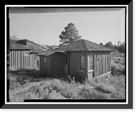 Historic Framed Print, Bright Angel Lodge, Cabin No. 6193, Grand Canyon Village, South Rim, Grand Canyon National Park, Coconino County, AZ,  17-7/8" x 21-7/8"