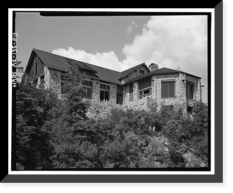 Historic Framed Print, Grand Canyon Lodge, Main Lodge, North Rim, Grand Canyon National Park, Coconino County, AZ - 3,  17-7/8" x 21-7/8"