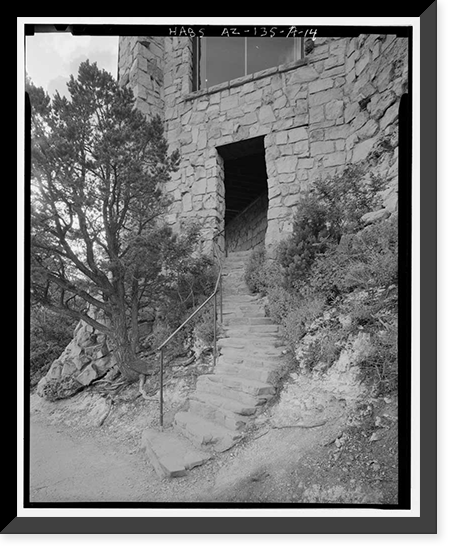 Historic Framed Print, Grand Canyon Lodge, Main Lodge, North Rim, Grand Canyon National Park, Coconino County, AZ - 14,  17-7/8" x 21-7/8"