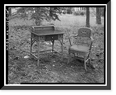 Historic Framed Print, Grand Canyon Lodge, Main Lodge, North Rim, Grand Canyon National Park, Coconino County, AZ - 25,  17-7/8" x 21-7/8"