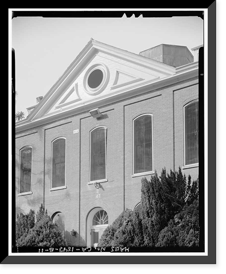 Historic Framed Print, Mare Island Naval Shipyard, Old Administrative Offices, Eighth Street, north side between Railroad Avenue, Vallejo, Solano County, CA - 10,  17-7/8" x 21-7/8"