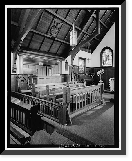 Historic Framed Print, Mare Island Naval Shipyard, St. Peter's Chapel, Walnut Street & Cedar Parkway, Vallejo, Solano County, CA - 19,  17-7/8" x 21-7/8"