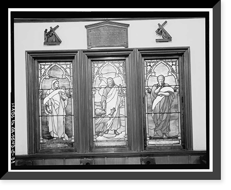 Historic Framed Print, Mare Island Naval Shipyard, St. Peter's Chapel, Walnut Street & Cedar Parkway, Vallejo, Solano County, CA - 27,  17-7/8" x 21-7/8"