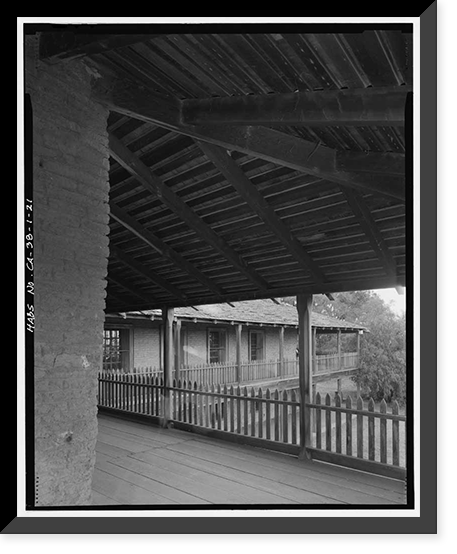 Historic Framed Print, Vallejo Adobe, Adobe Road at Casa Grande, Petaluma vicinity, Sonoma County, CA - 11,  17-7/8" x 21-7/8"