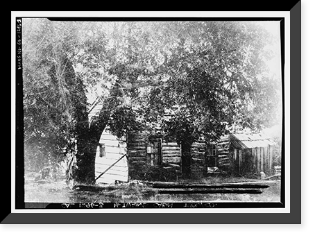 Historic Framed Print, Mark Twain Cabin, Jackass Hill, Tuolumne County, CA,  17-7/8" x 21-7/8"