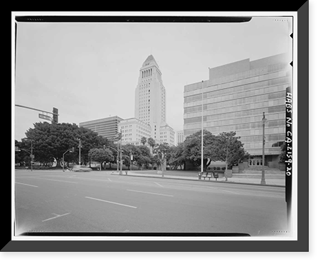 Historic Framed Print, Los Angeles City Hall, 200 North Spring Street, Los Angeles, Los Angeles County, CA - 4,  17-7/8" x 21-7/8"